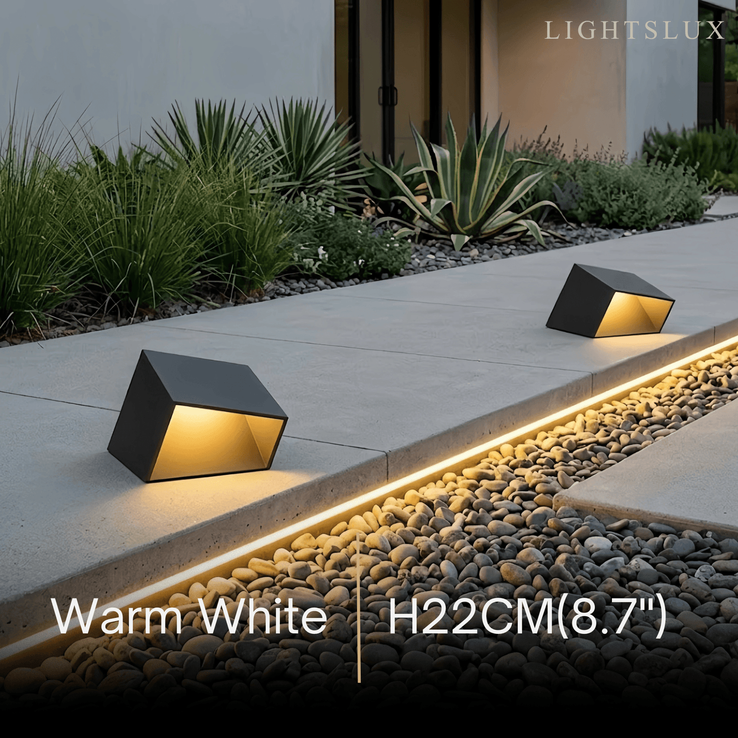Modern Solar Pathway Lights - Black 