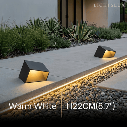 Modern Solar Pathway Lights - Black 