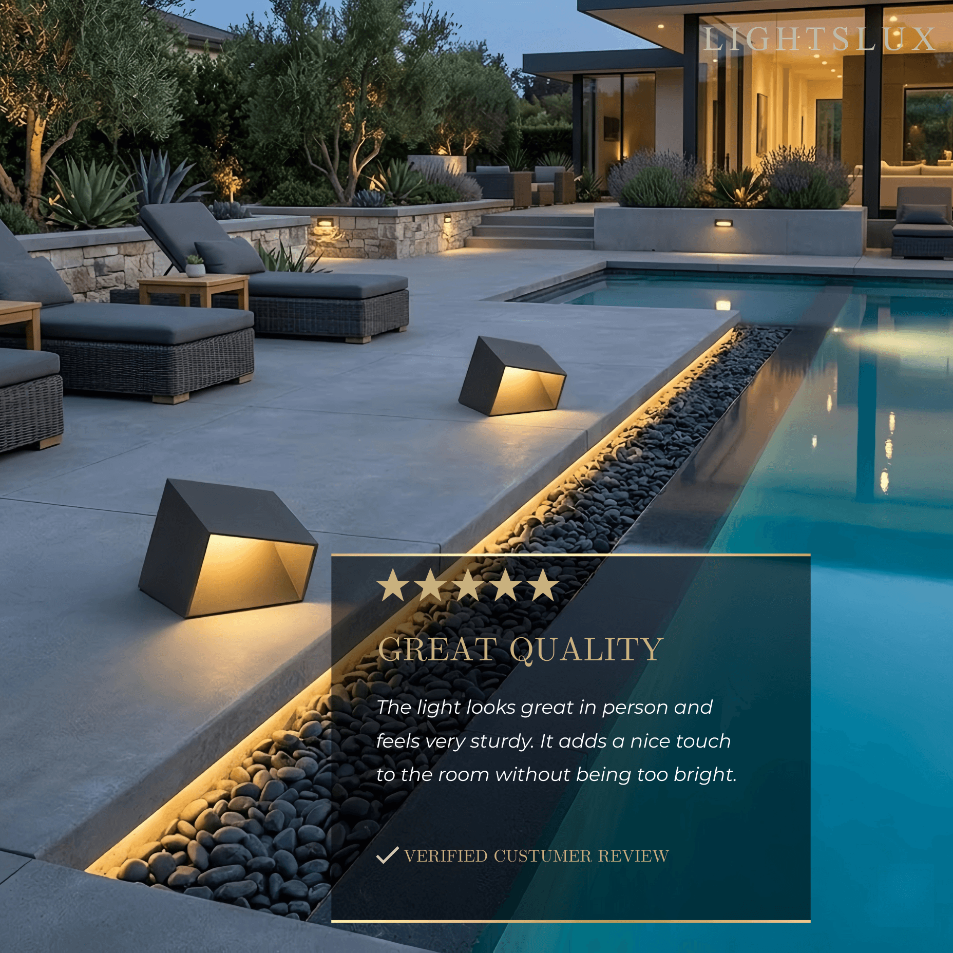 Modern Solar Pathway Lights - Black 