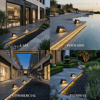Modern Solar Pathway Lights - Black 