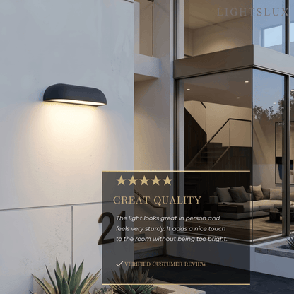 Arcato Modern Arched Outdoor Wall Lamp