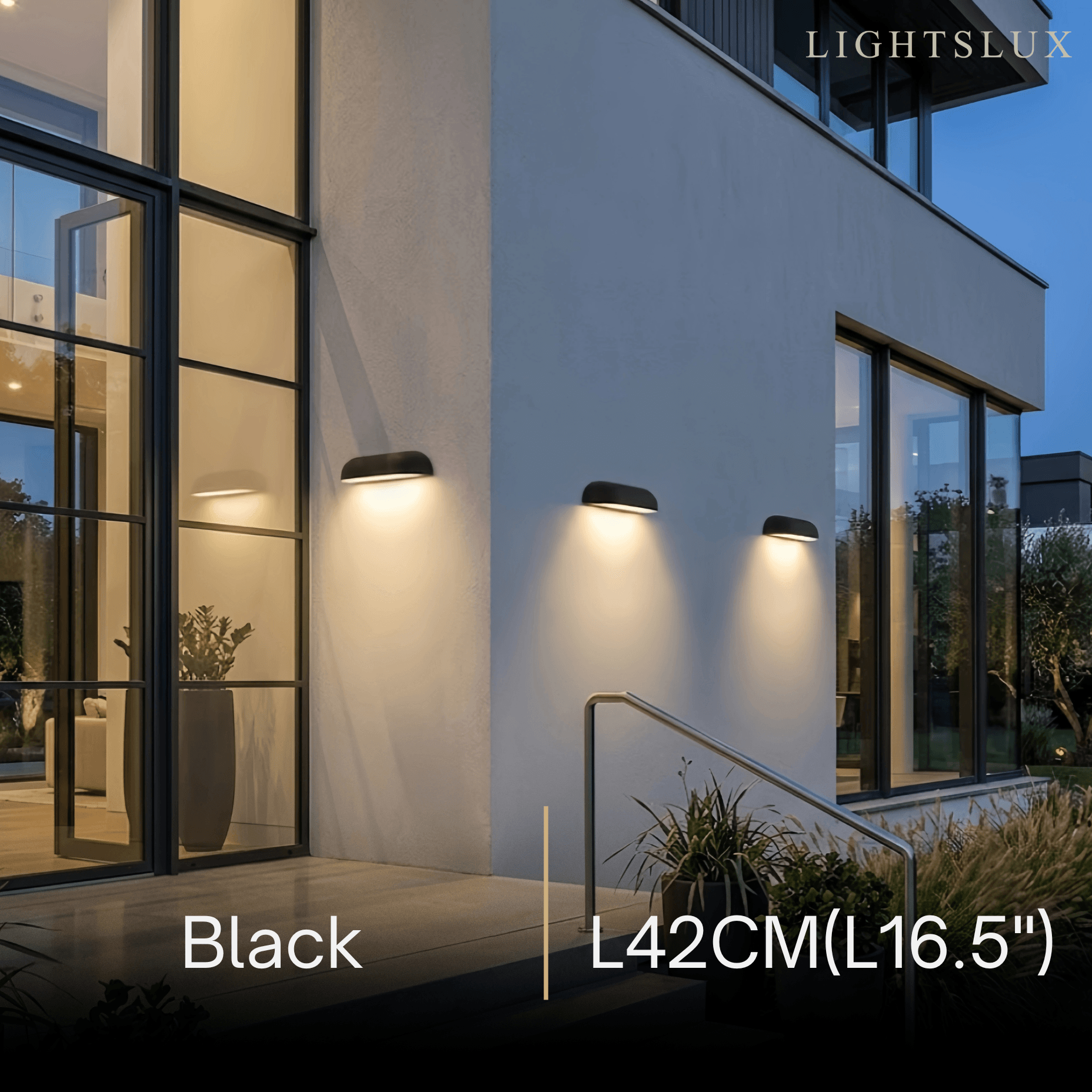 Arcato Modern Arched Outdoor Wall Lamp