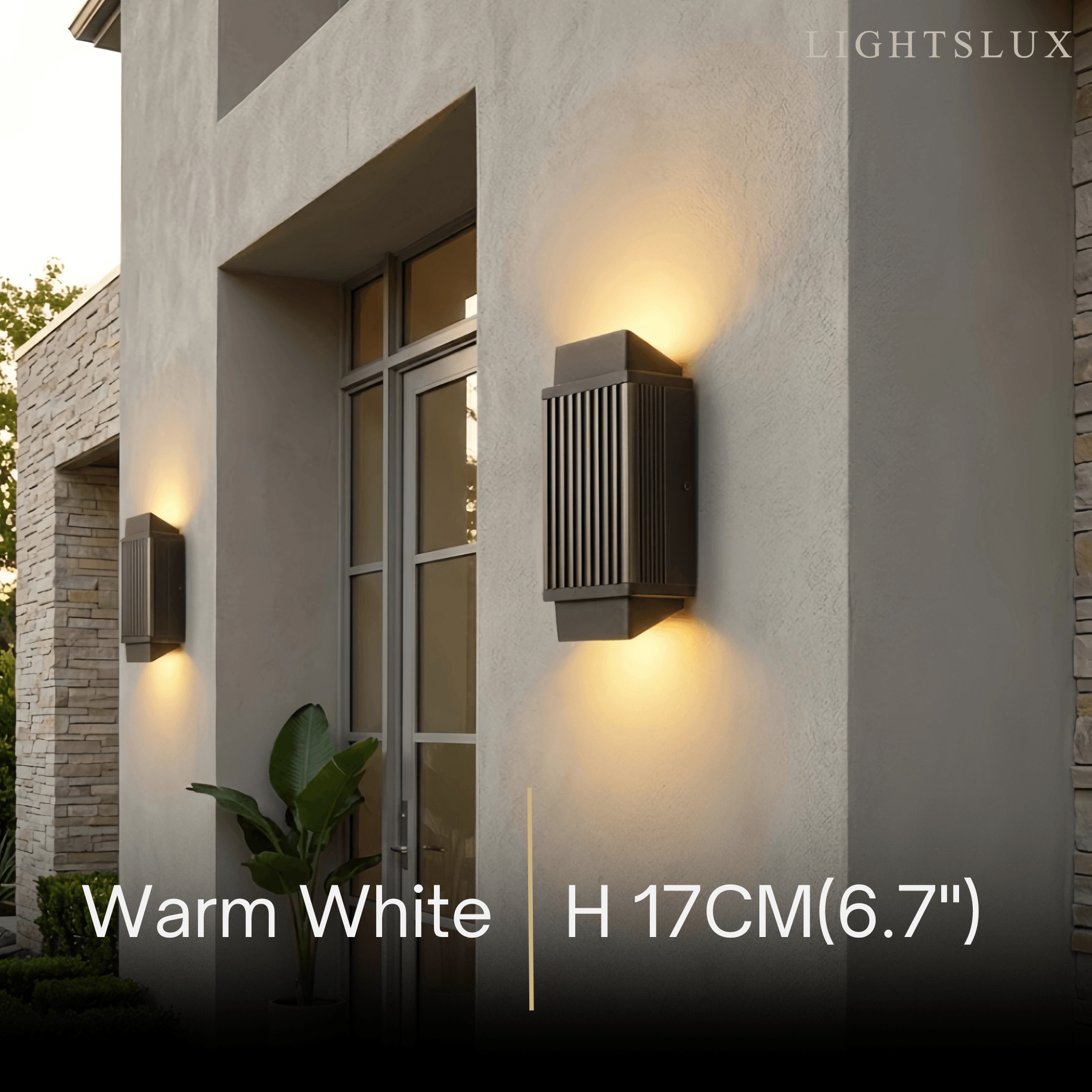 Arcato Modern Rectangular Outdoor Wall Lamp 