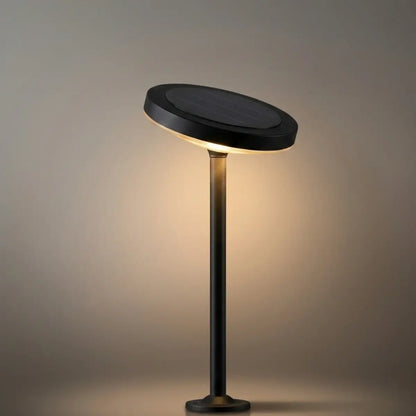 Irondale Minimalist Solar Pathway Light – Black Metal & Acrylic for Garden