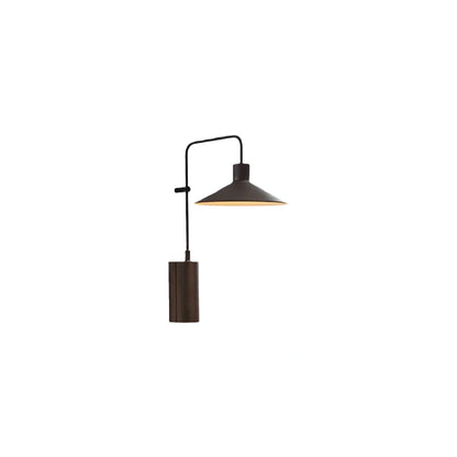 Irondale Industrial Metal Outdoor Wall Lamp - Dark Coffee Wide Cone