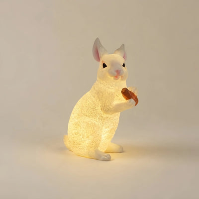 Easter Bunny Outdoor Light – Cute Sitting & Carrot Bunny Garden Lamp