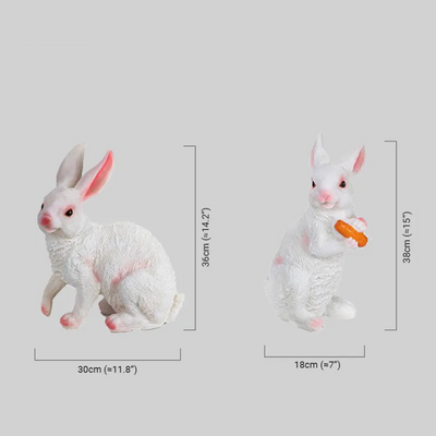 Easter Bunny Outdoor Light – Cute Sitting & Carrot Bunny Garden Lamp