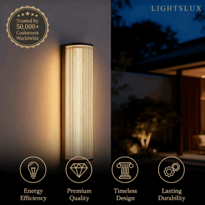 Irondale Modern Outdoor Wall Lamp – Waterproof Sensor Light for Terrace