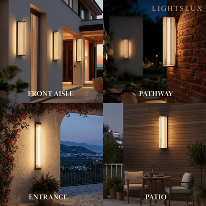 Irondale Modern Outdoor Wall Sconce – Waterproof Light for Terrace