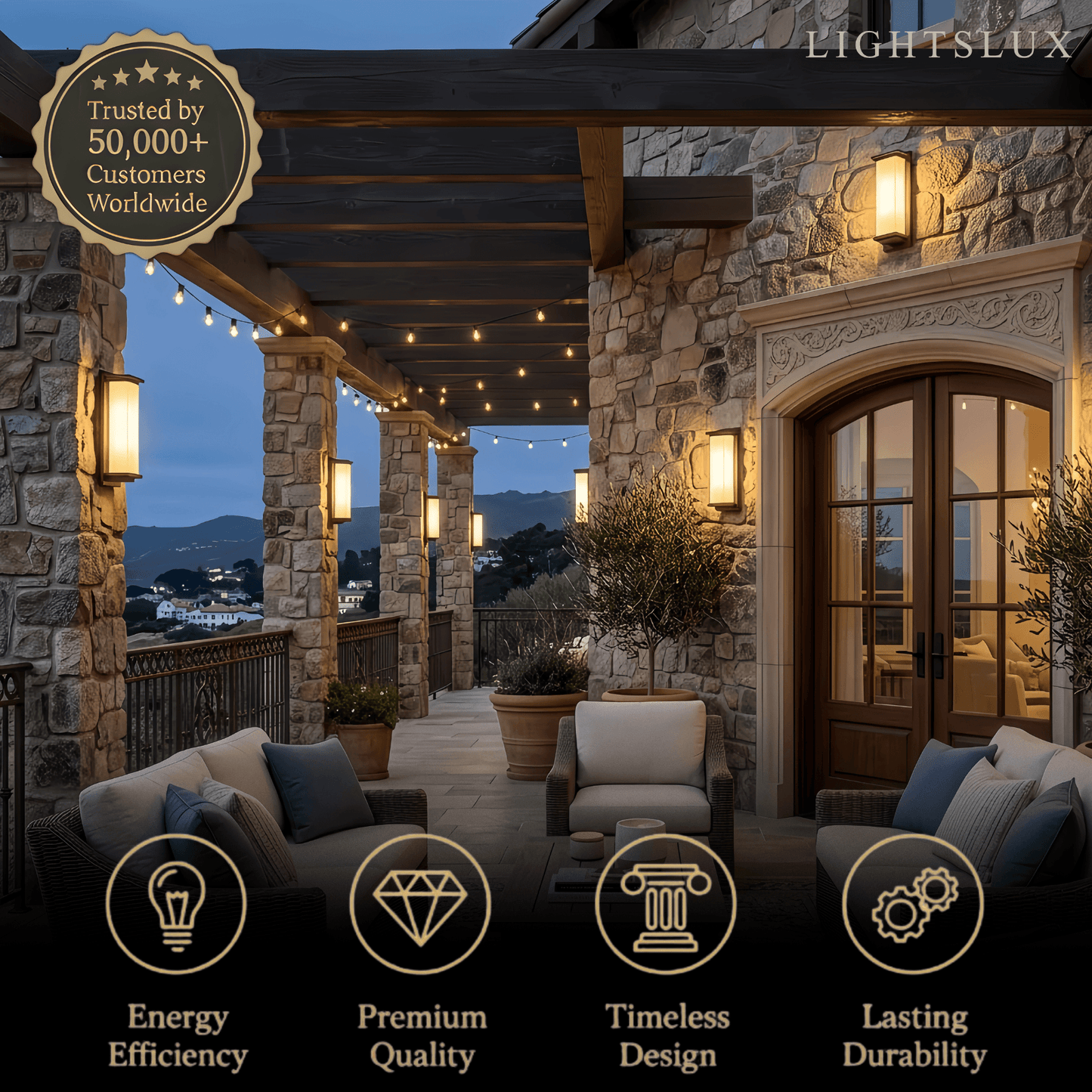 Modern Rectangular Outdoor Wall Lamp