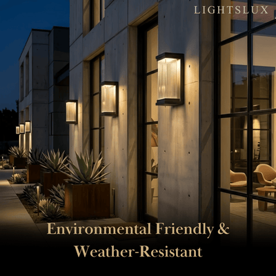 Industrial Outdoor Wall Lamp - Black Metal Rectangular Design