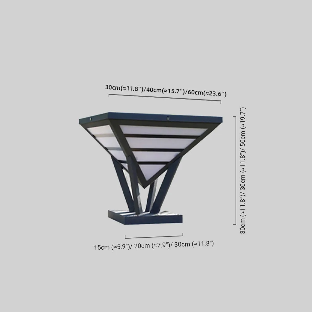 Industrial Black Pillar Light Dimension