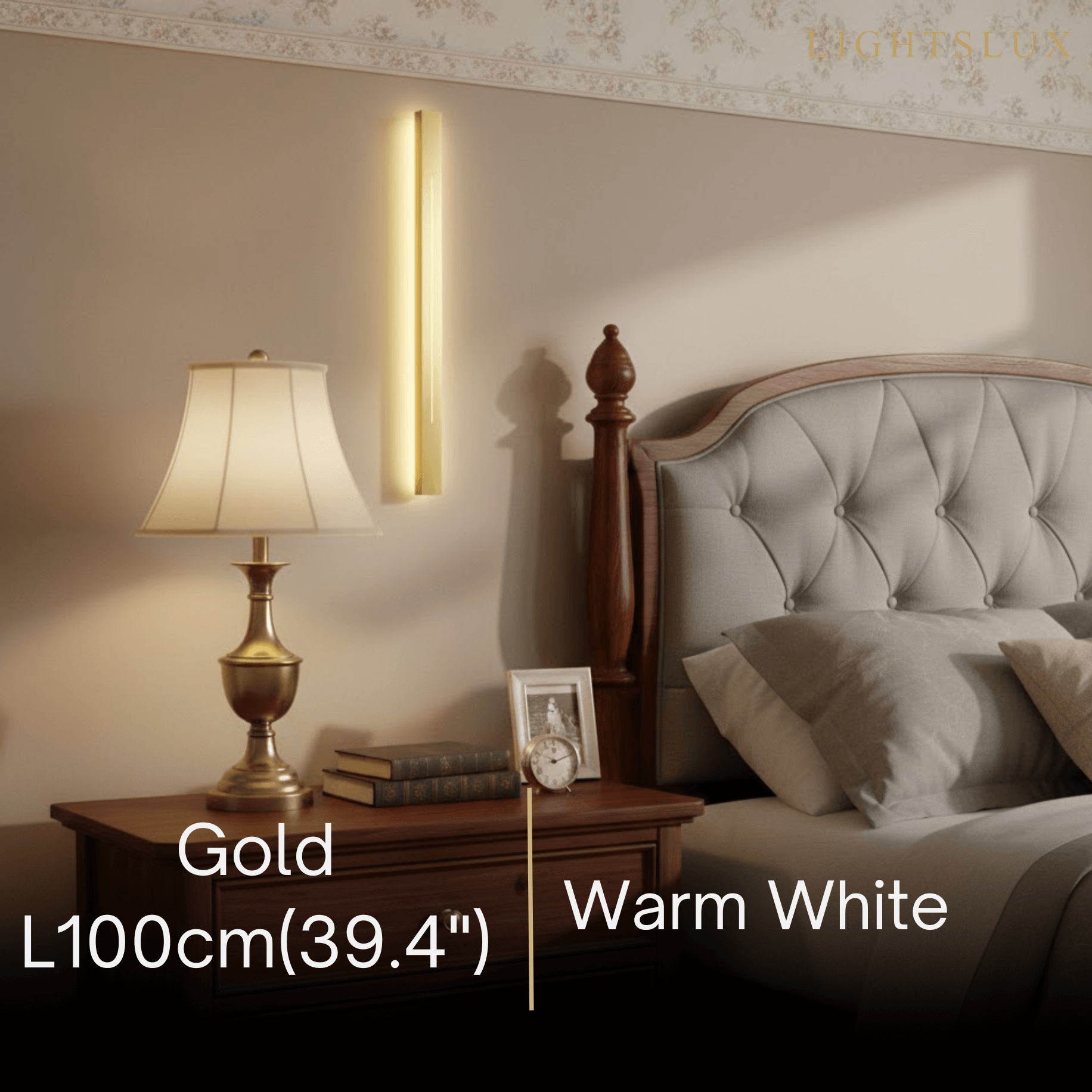 Arcato Minimalist LED Wall Lamp – Black/Gold for Bedroom