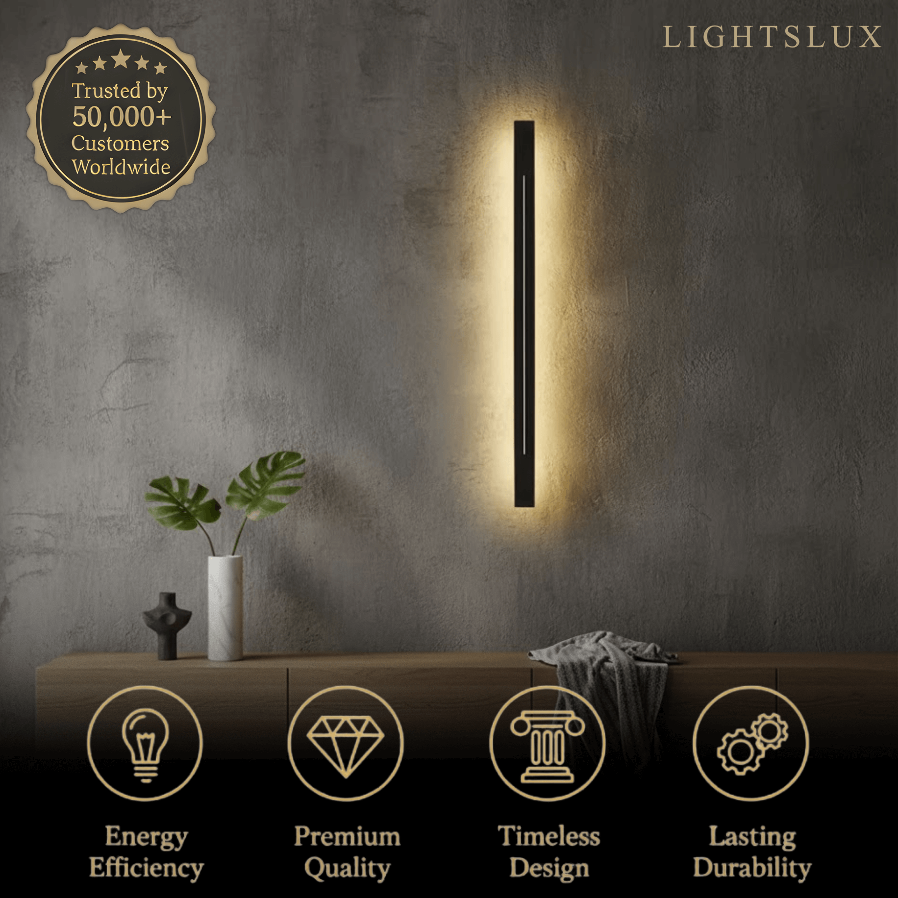 Arcato Minimalist LED Wall Lamp
