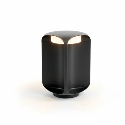 Stellar Modern Cylindrical Outdoor Floor Lamp – Black or Grey Metal & Glass Fixture