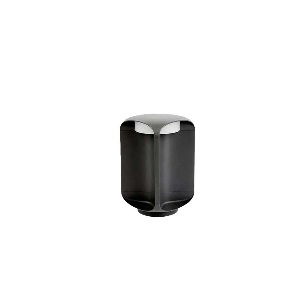 Stellar Modern Cylindrical Outdoor Floor Lamp – Black or Grey Metal & Glass Fixture