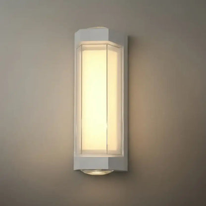 Arcato Nordic Outdoor Wall Lamp – White/Black Acrylic Light for Courtyard/Patio