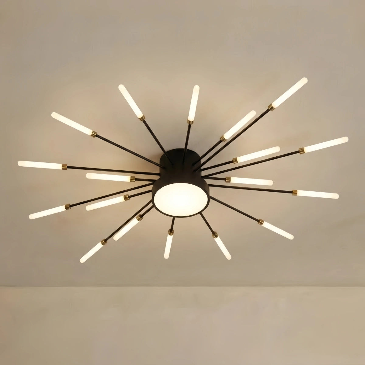 Nebula Modern Firework Ceiling Light –  Gold/Black for Bedroom Dining Room Living Room