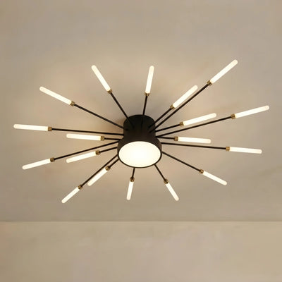 Nebula Modern Firework Ceiling Light –  Gold/Black for Bedroom Dining Room Living Room