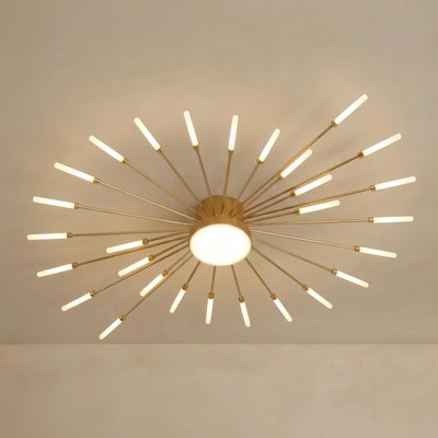 Nebula Modern Firework Ceiling Light –  Gold/Black for Bedroom Dining Room Living Room