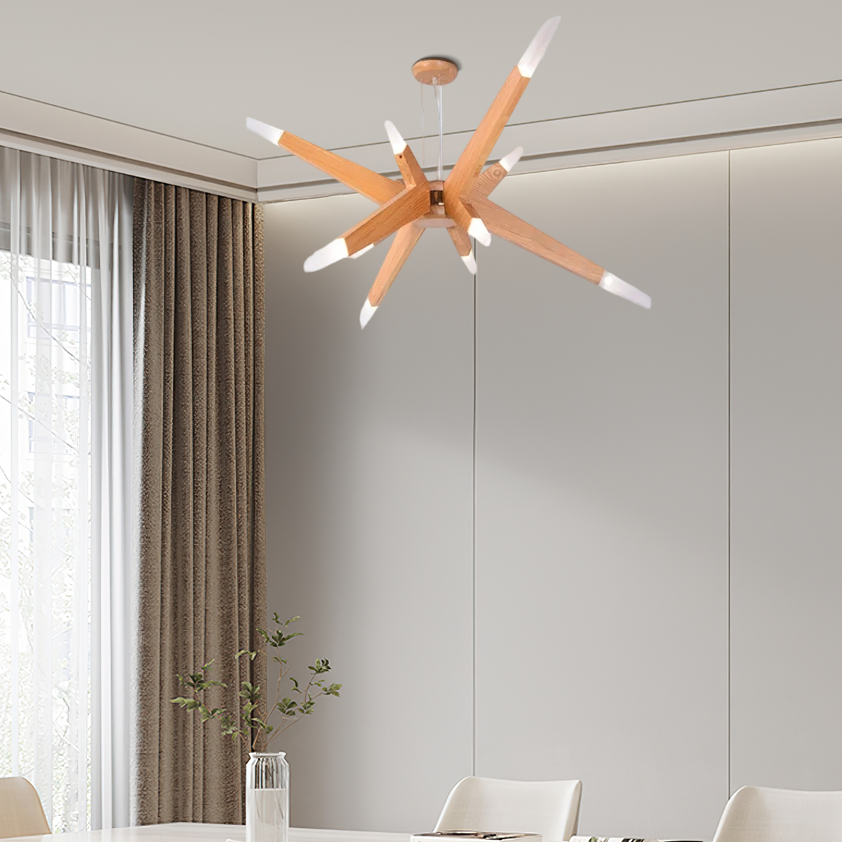 Zenno Designer Handmade Branch Wood Pendant Light - Natural