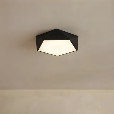 Arcato Classical Black Polygonal Ceiling Light – Metal Fixture for Bedroom