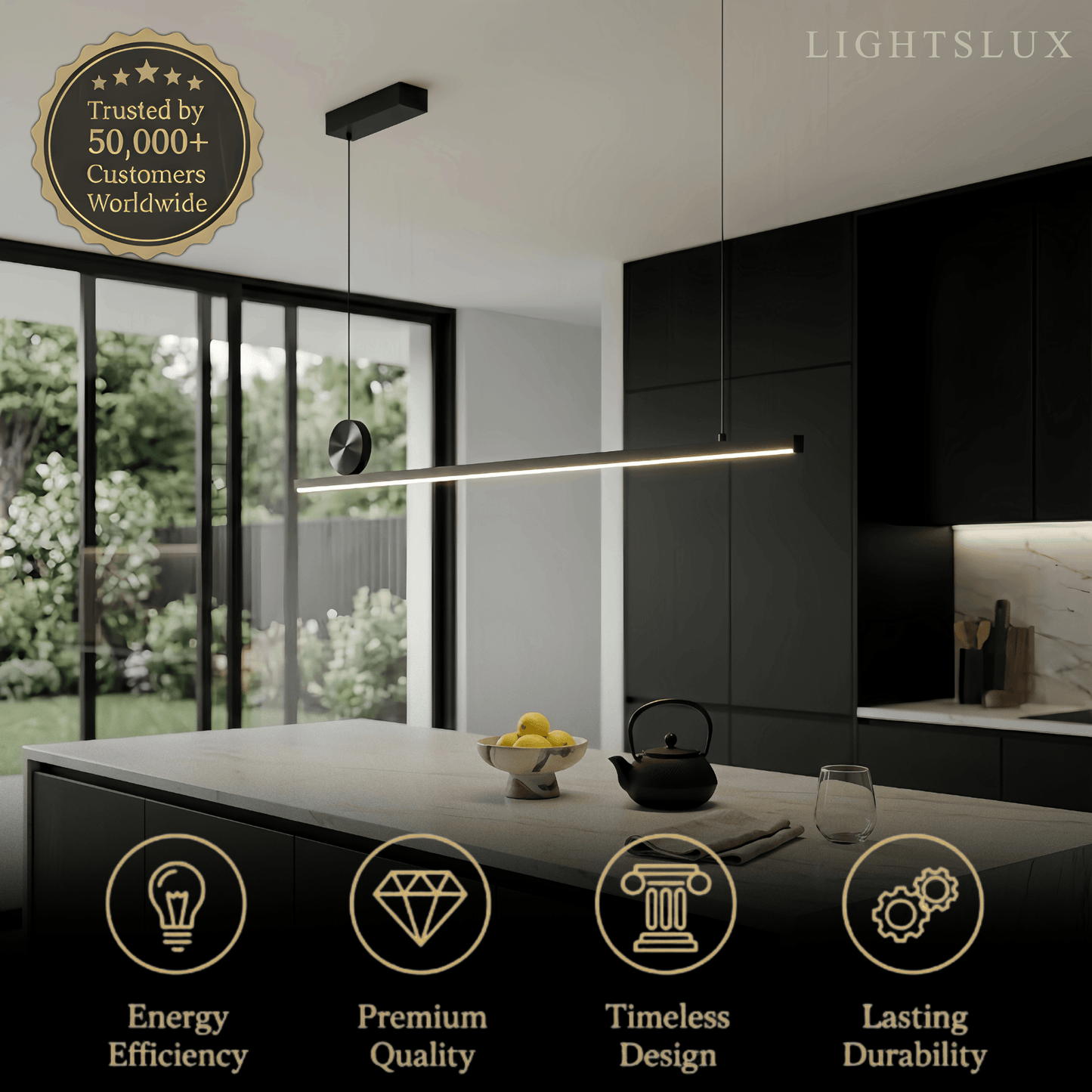 Arcato Modern Dimmable Pendant Light