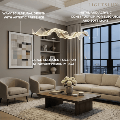 Excelis Modern Metal & Acrylic Pendant Light