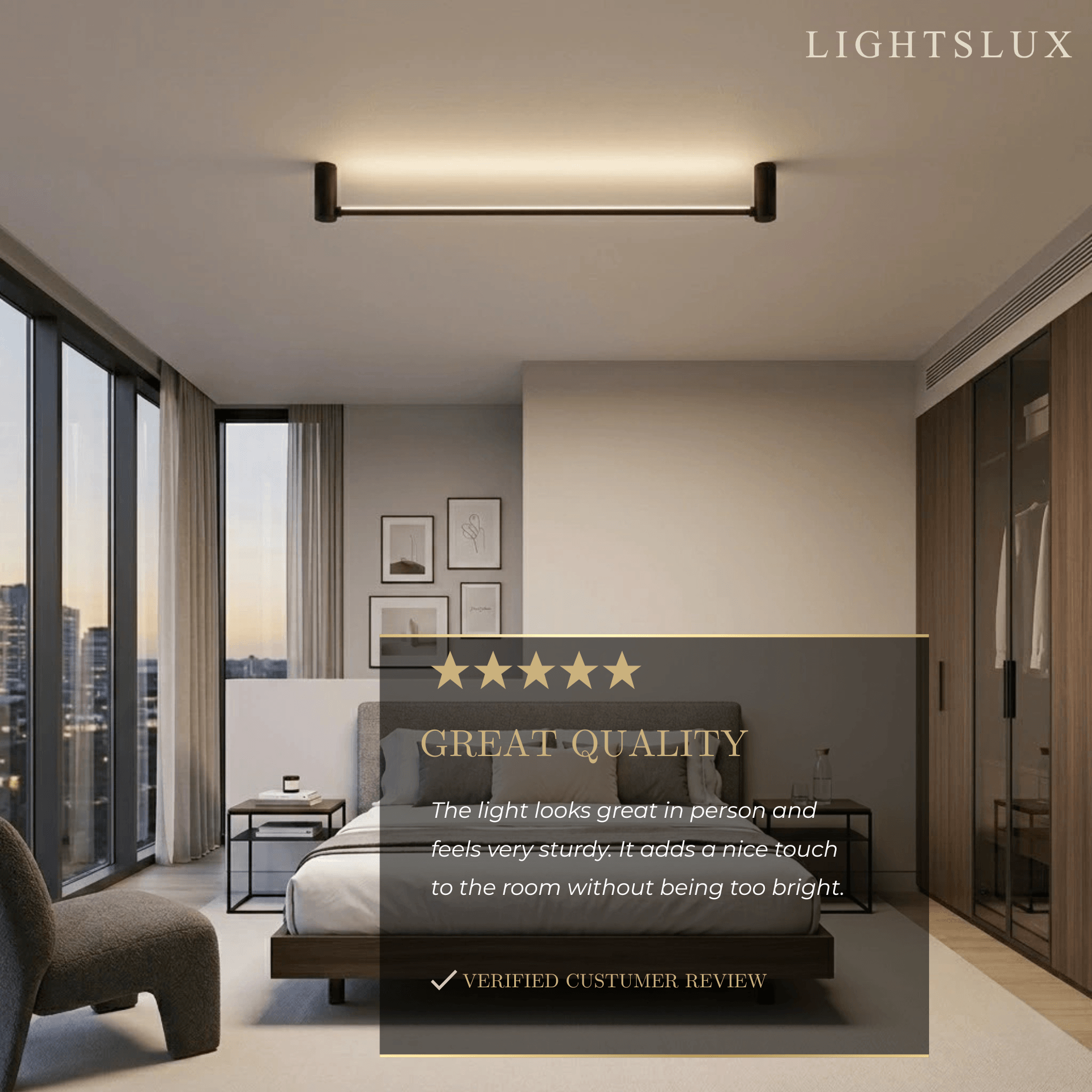Arcato Modern Linear Ceiling Light