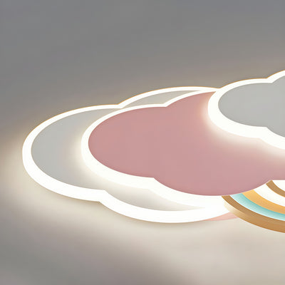 Vivara Cartoon Cloud-Shaped LED Flush Mount Ceiling Light – Kids Room Lamp