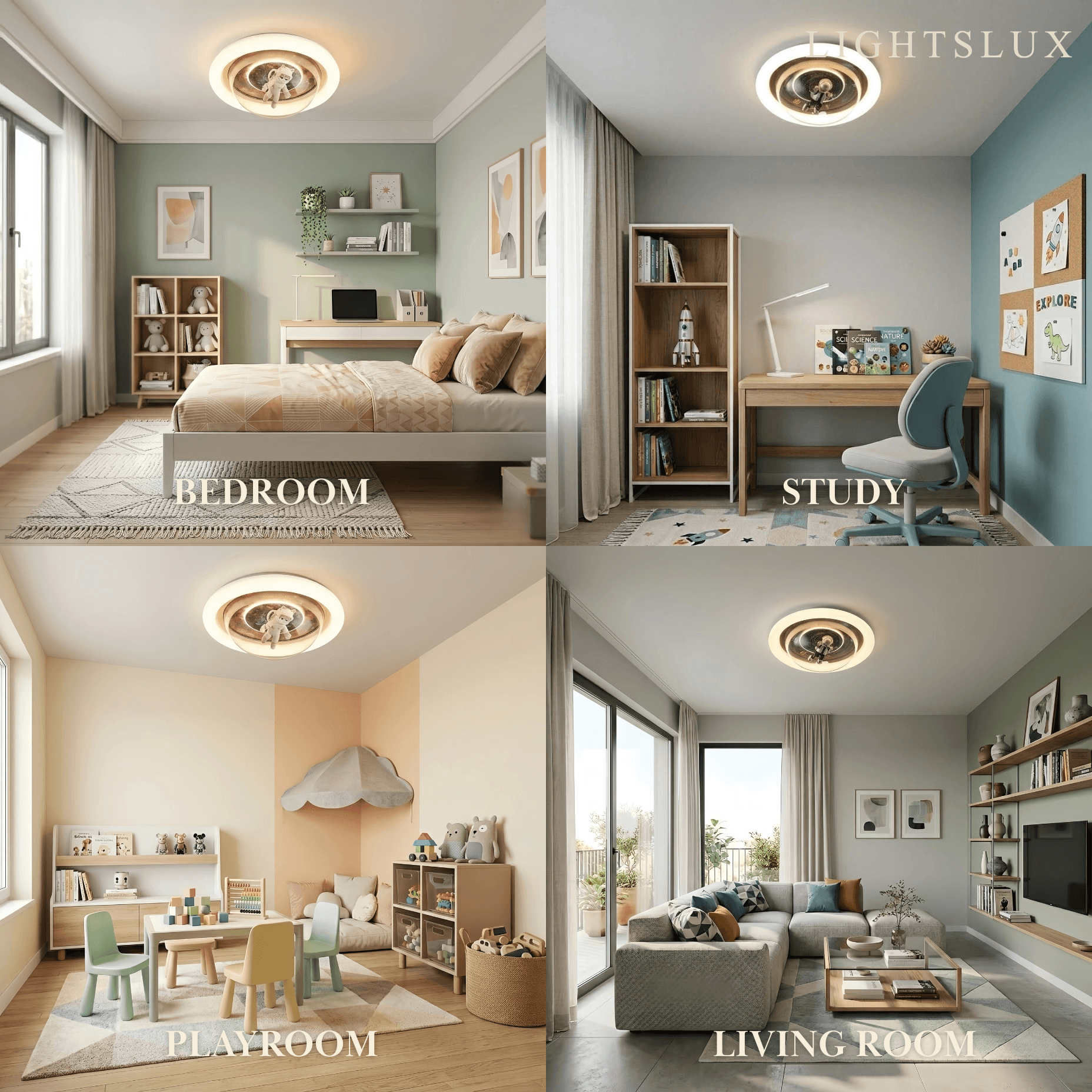 Vivara Modern Metal/Acrylic Ceiling Light - Blue