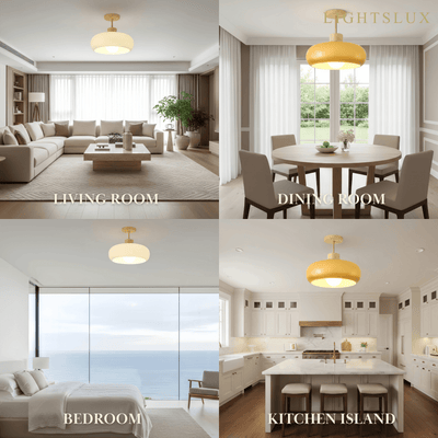 Crema Modern Glass LED Ceiling Light 