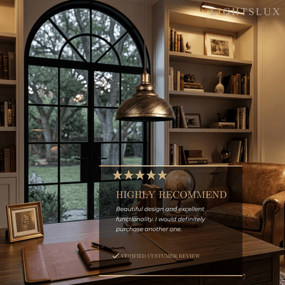 Irondale Industrial Metal Pendant Light - Copper Dome Design for Dining Room