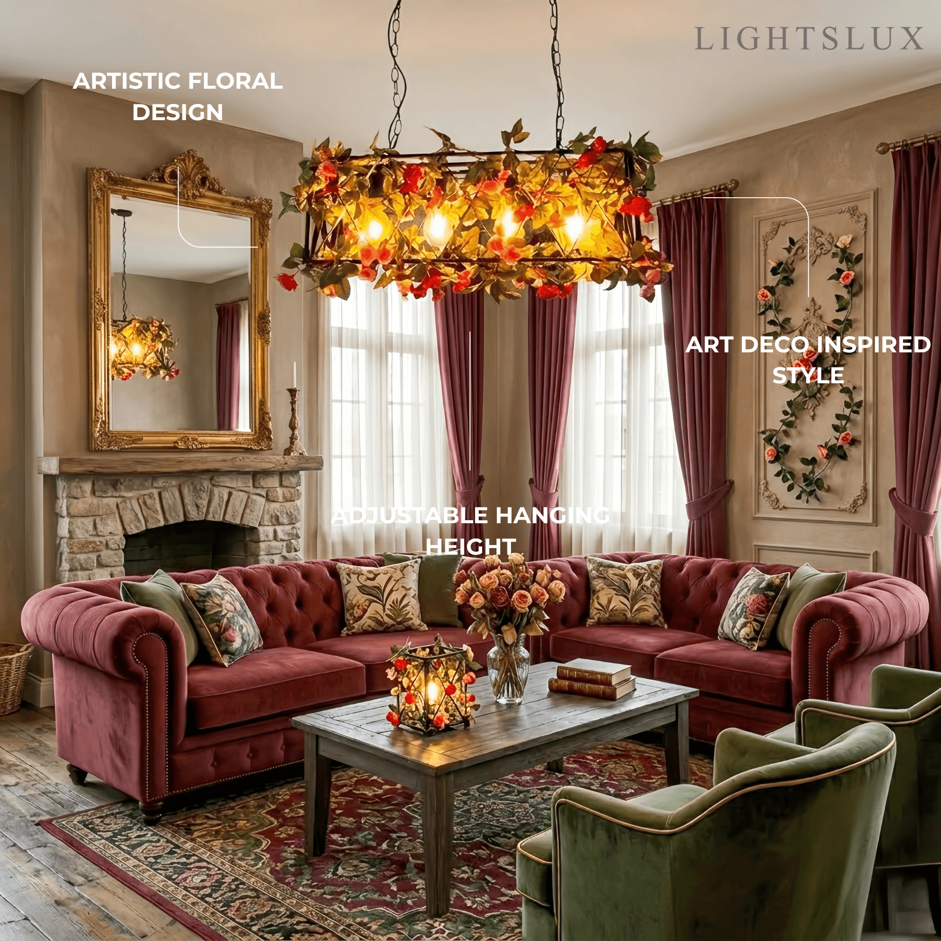 Botanica Decorative Metal Pendant Light
