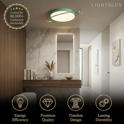 Vivara Modern Ceiling Light - Dimmable Grey/White/Green for Bedroom