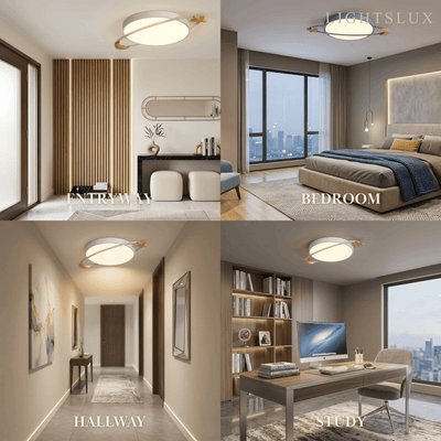 Vivara Modern Ceiling Light - Dimmable Grey/White/Green for Bedroom