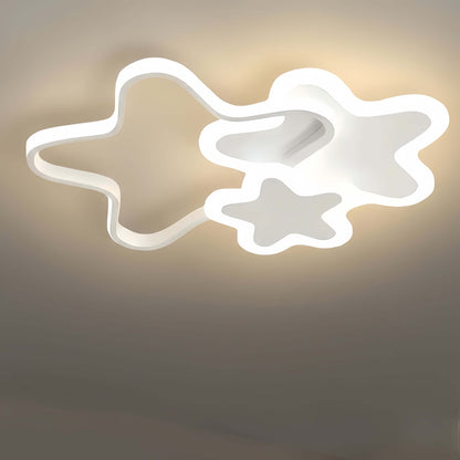 Vivara Modern LED Dimmable Star Ceiling Light – Designer White/Pink Kids Room