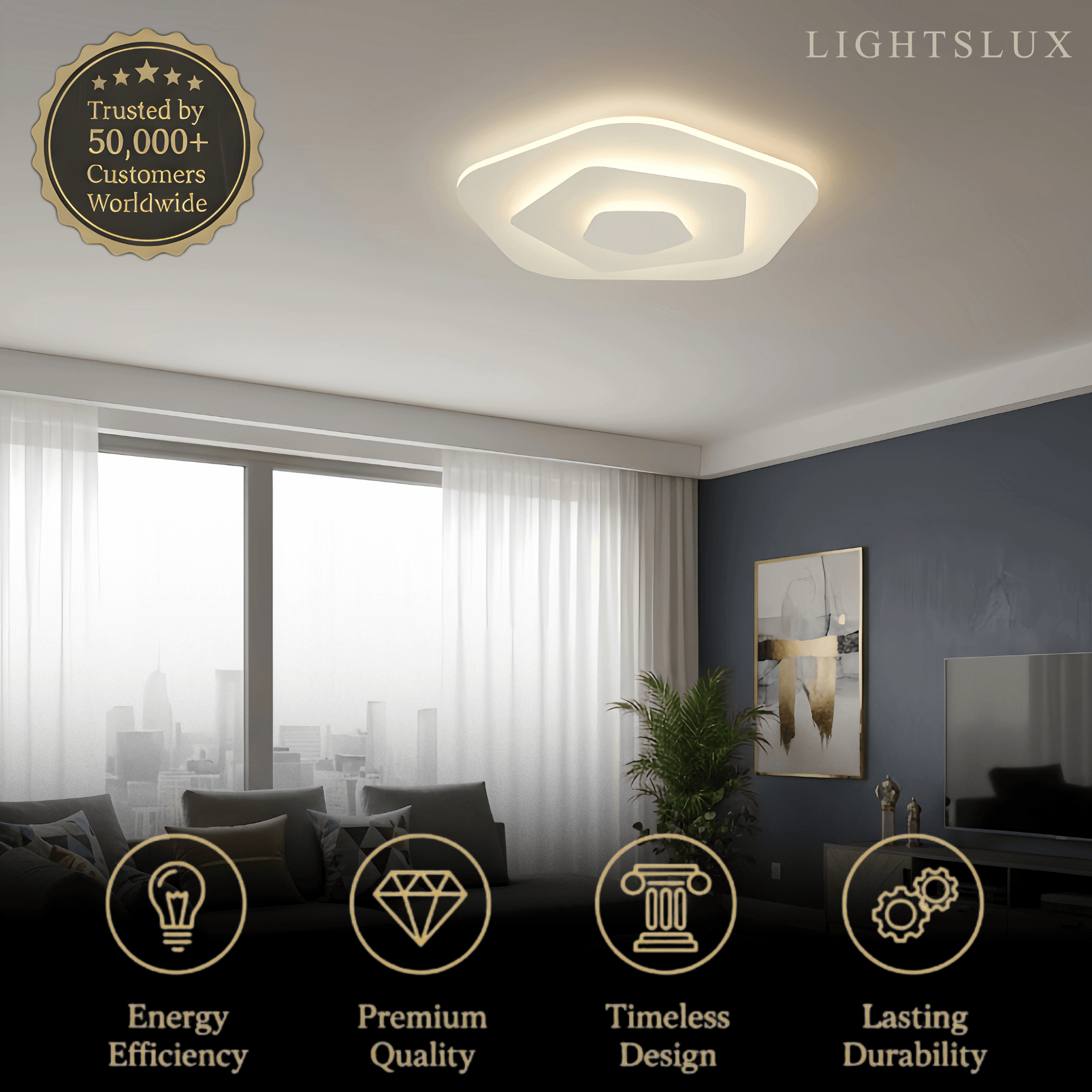 Crema Modern Nordic Round Flush Mount Ceiling Light – White Fixture