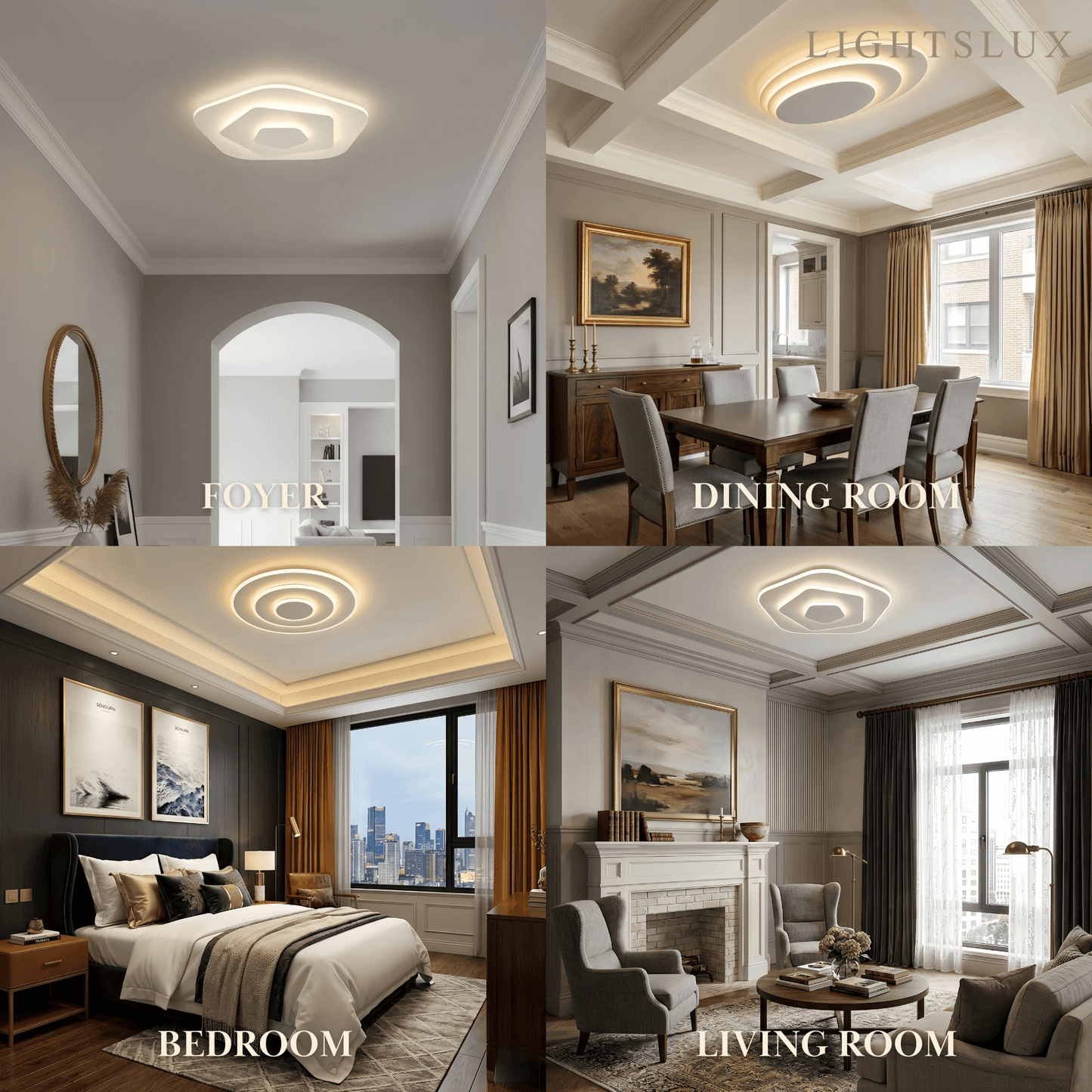 Crema Modern Nordic Round Flush Mount Ceiling Light – White Fixture