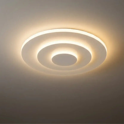 Crema Modern Nordic Round Flush Mount Ceiling Light – White Fixture