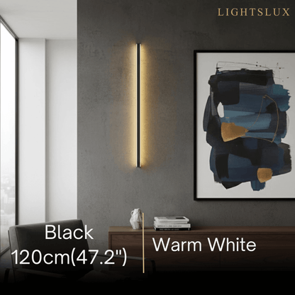 Arcato Minimalist Linear LED Wall Lamp – Black/Gold for Bedroom/Living Room