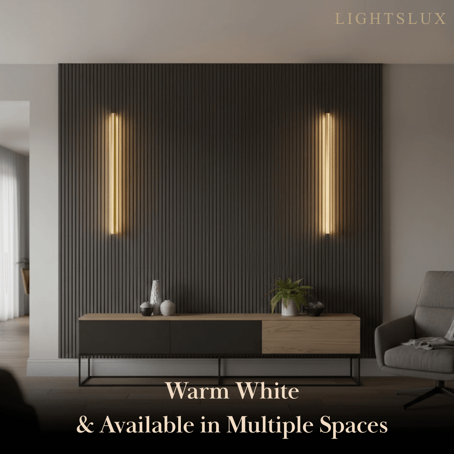 Arcato Minimalist Linear LED Wall Lamp – Black/Gold for Bedroom/Living Room