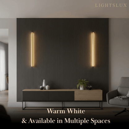 Arcato Minimalist Linear LED Wall Lamp – Black/Gold for Bedroom/Living Room