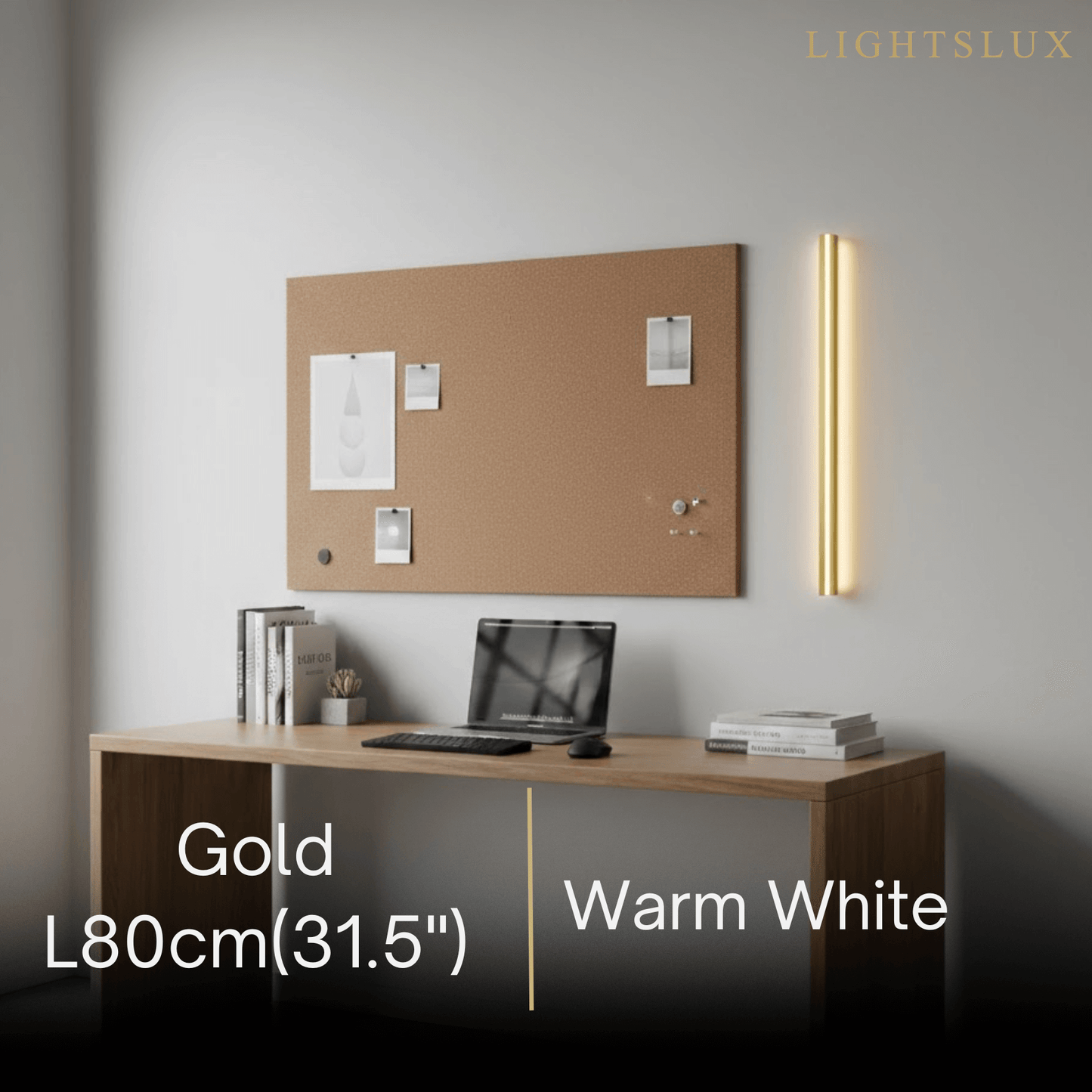 Arcato Minimalist Linear LED Wall Lamp – Black/Gold for Bedroom/Living Room