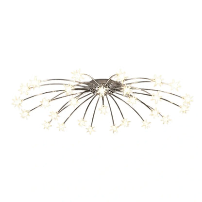 Nebula Art Deco Ceiling Light - Gold/Black/Chrome Metal Fixture for Bedroom