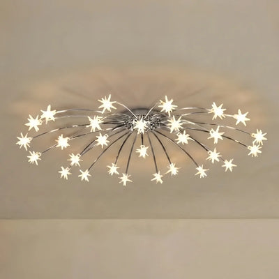 Nebula Art Deco Ceiling Light - Gold/Black/Chrome Metal Fixture for Bedroom