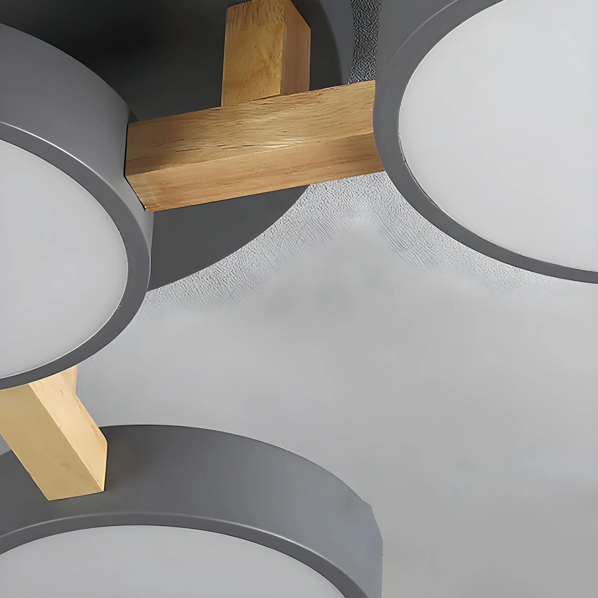 Round Ceiling Light – 3-Color Fixture with Three Heads Bedroom