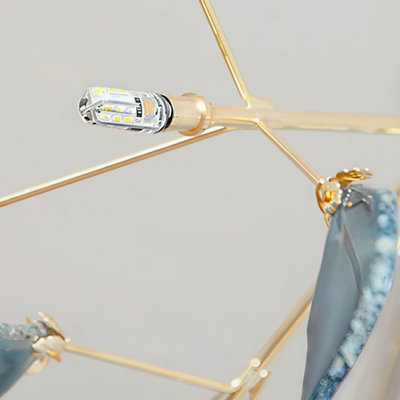 Excelis Art Deco Natural Agate Chandelier