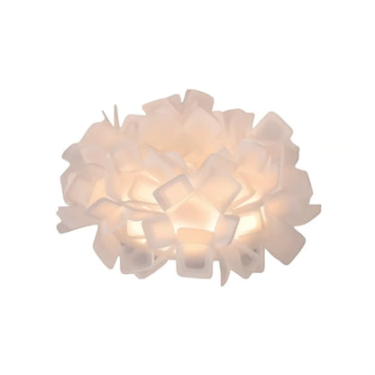 Lunara Art Deco Acrylic Ceiling Light - White Floral Design for Living Room