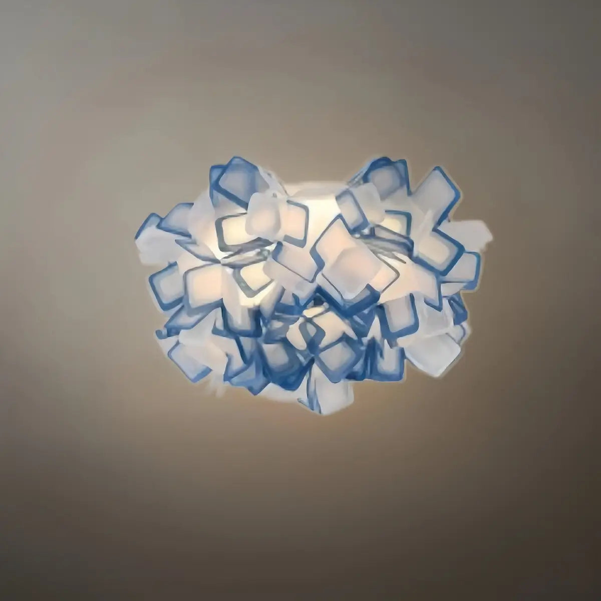 Lunara Art Deco Acrylic Ceiling Light - White Floral Design for Living Room